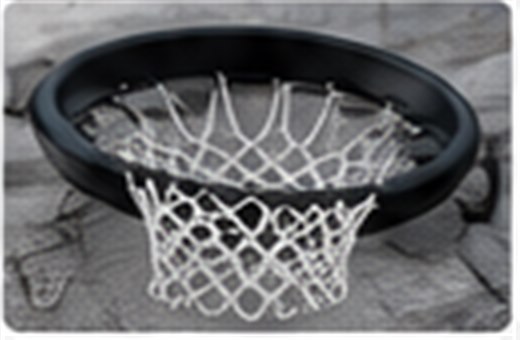 Installed BallerBase net on a rim
